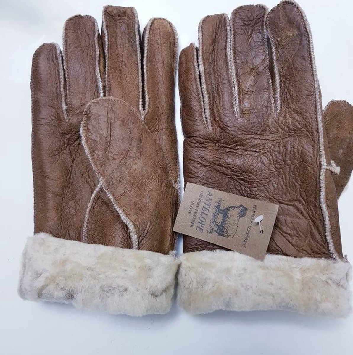 Effectiviteit bewondering Periodiek Lederen handschoenen Schapenvacht lamsvacht handschoenen Heren handschoenen  One Size | bol.com