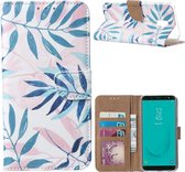 Bladeren Boekmodel Hoesje Samsung Galaxy J6