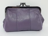 Oma beurs portemonnee met knip, paars