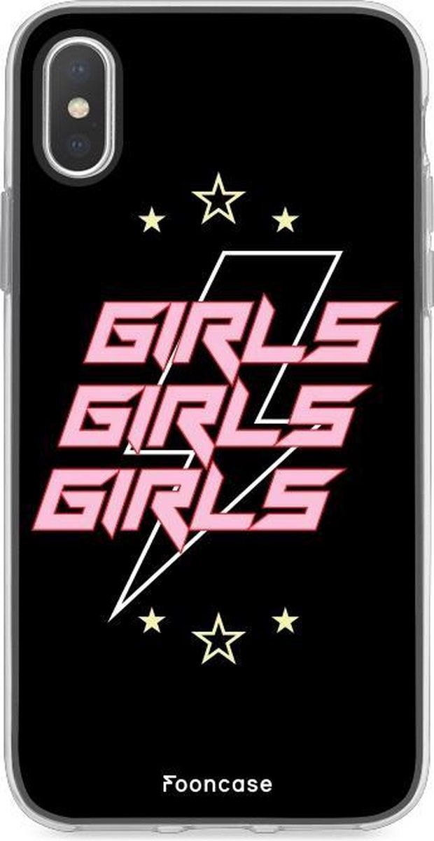 iPhone XS Max hoesje TPU Soft Case - Back Cover - Rebell Girls (sterretjes bliksem girls)