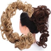 Twirl Scrunchie Messy Hair Bun Curly Extension Bruin Goudbruin | Inclusief Luxe Bewaarzakje.