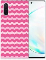 Geschikt voor Samsung Galaxy Note 10 TPU bumper Waves Pink