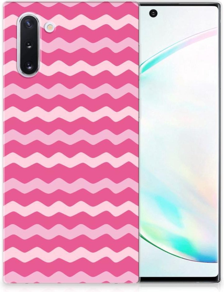 Back Cover voor Samsung Galaxy Note 10 TPU bumper Waves Pink