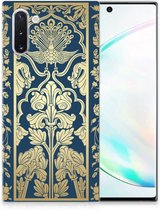 Back Case Geschikt voor Samsung Note 10 TPU Siliconen Hoesje Golden Flowers