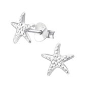 Joy|S - Zilveren zeester oorbellen 7 mm Star fish Sterling zilver 925