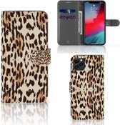Geschikt voor iPhone 11 Pro Max Telefoonhoesje met Pasjes Leopard
