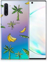 Back Case Geschikt voor Samsung Note 10 TPU Siliconen Hoesje Banana Tree