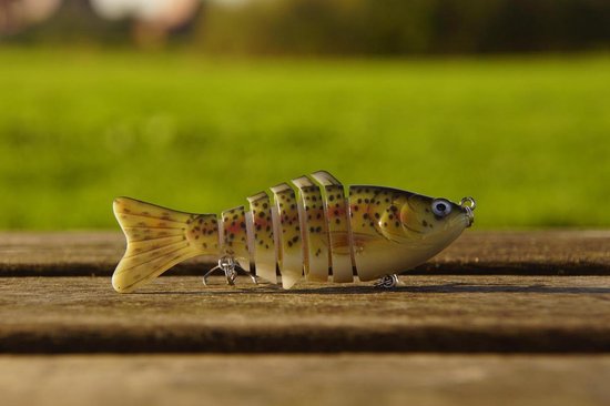 7-delige Swimbait forel Kunstaas voor snoek , 10 cm - 16 gram, 3D ogen. van Merkloos — afbeelding 2