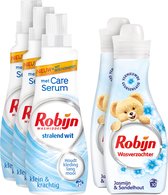 Robijn Perfecte Match Stralend Wit Wasmiddel en Jasmijn + Sandelhout Wasverzachter - 3 x 21 en 2 x 30 wasbeurten - Voordeelverpakking