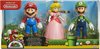 Jakks Pacific - 64511-4L - Set van 3 Super Mario Mushroom Kingdom speelfiguren - Mario, Luigi, Peach
