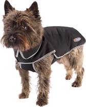 Ferplast - baubau mode - hondenjas - Manteau techno - zwart met reflectie - inclusief harnas tuigje - 31cm ruglengte (vooraf meten aub!!)