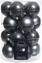 Titan Grey Combi Kerstballen - Tube A 20 Glass Mach.baubles Enamel-matt Stone Grey Dia6cm