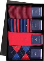 Cadeaubox: 8 paar Tommy Hilfiger Red/Blue sokken -  Maat: 39-42