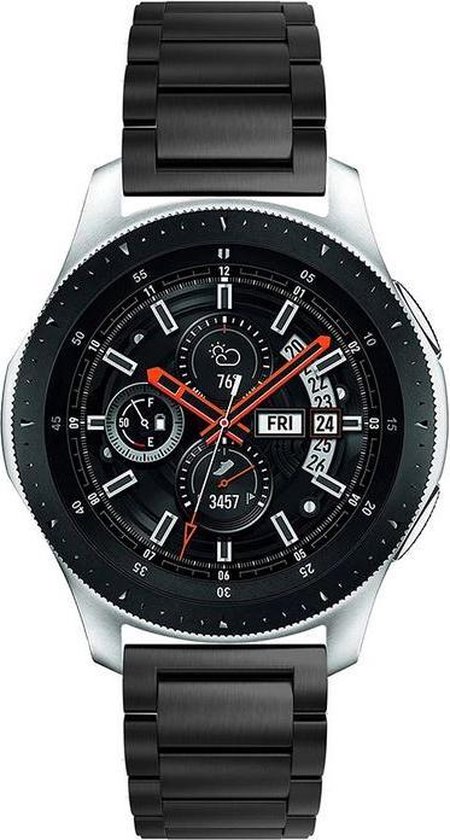 Bracelet montre Samsung Galaxy Watch 46 mm noir et Gear S3 noir 22 mm  universel | bol.com
