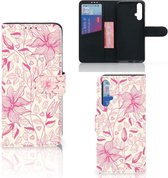 Huawei Nova 5T | Honor 20 Hoesje Pink Flowers