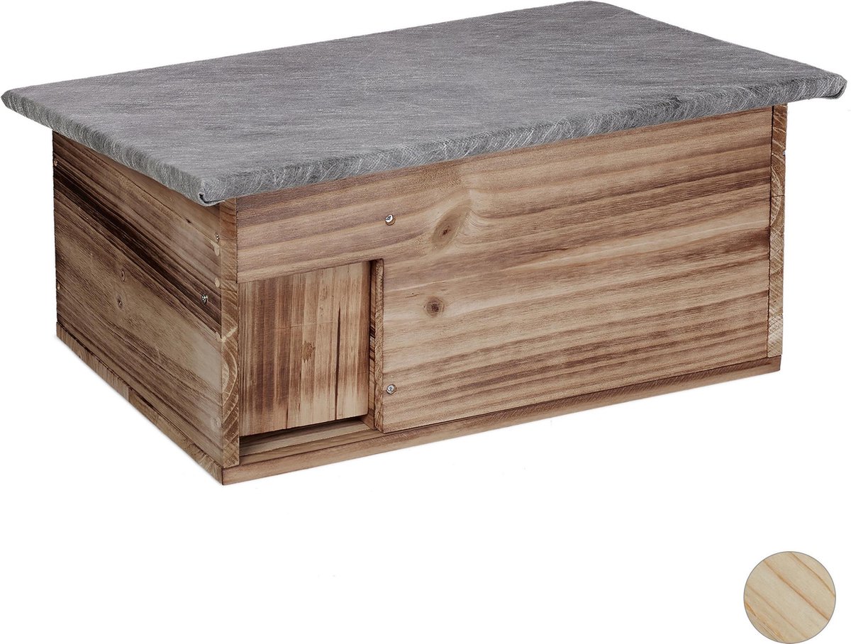 Relaxdays Egelhuis - Hout - 21 x 46 x 34 cm