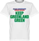 Anti Trump Keep Greenland Green T-Shirt - Wit - XXXL