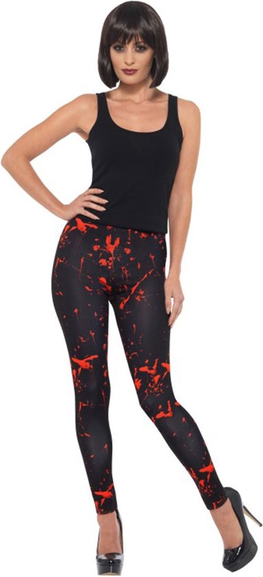 Bloederige horror legging zwart voor dames