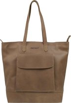 DSTRCT Riverside Leren Shopper Dames - Cognac