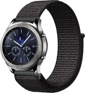 Nylon Bandje - Zwart -  Voor Samsung Galaxy Active 1/2 - Galaxy Watch (42mm) - Gear Sport - Bandbreedte 20mm