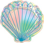 Amscan Feestborden Schelp Zeemeermin 8 Stuks 21 Cm