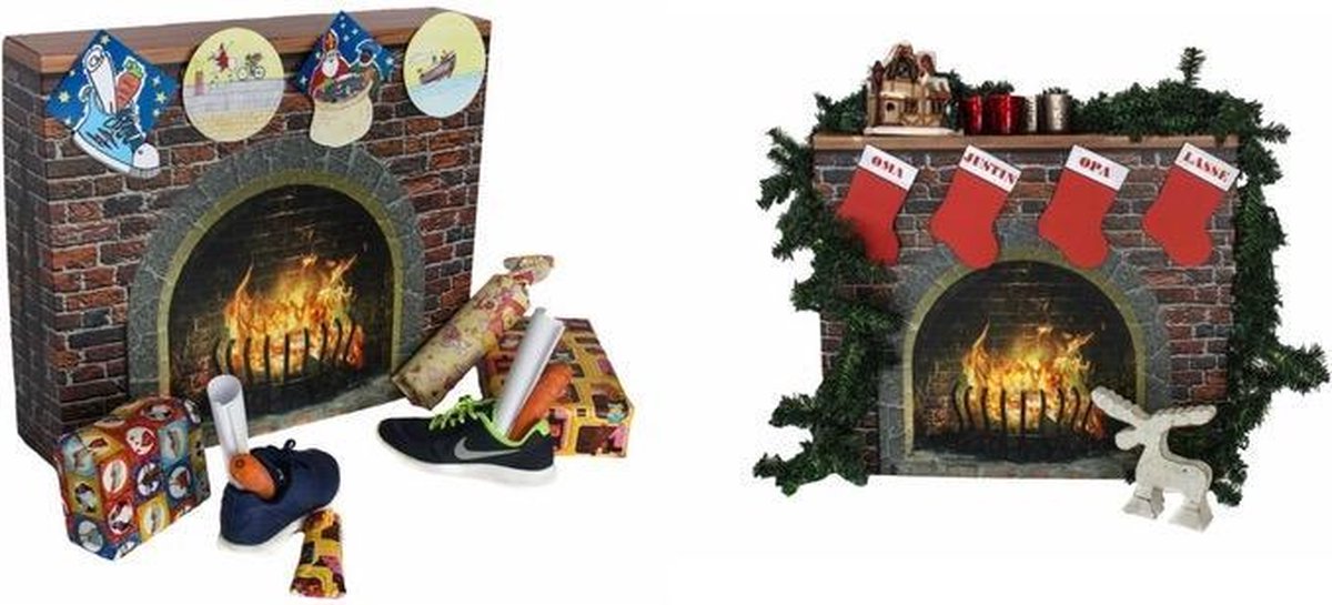 Decemberhaard, kartonnen open haard voor Sinterklaas én Kerst | bol.com