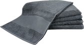 ARTG® Towelzz Sporthanddoek Extra Lang - 30 x 140 cm - Set van 5 stuks - Donkergrijs - Graphite