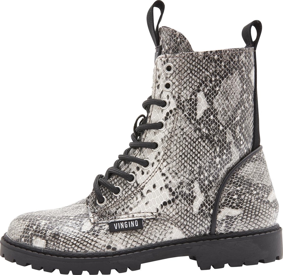VINGINO EVA HIGH Meisjes Biker boot - Wit/ Grijs - Maat 34 | bol.com