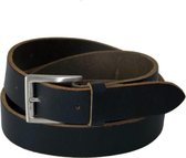 100% Leren Riem, 3 cm. Breed, maat 100 cm. Totale Lengte 115 cm. Donkerblauw