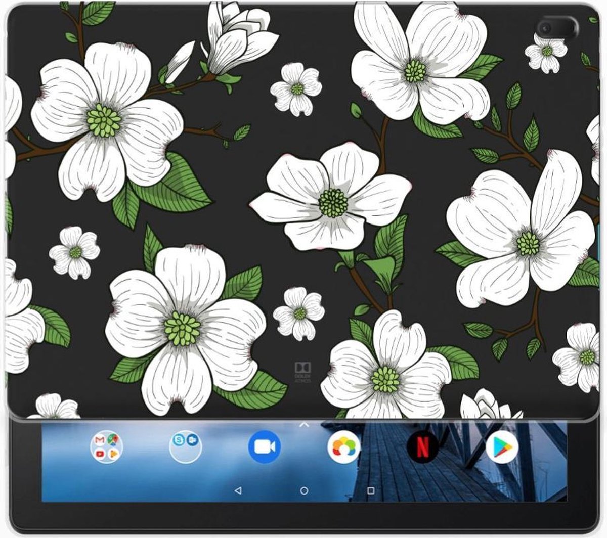 Lenovo Tab E10 Siliconen Hoesje Dogwood Flowers