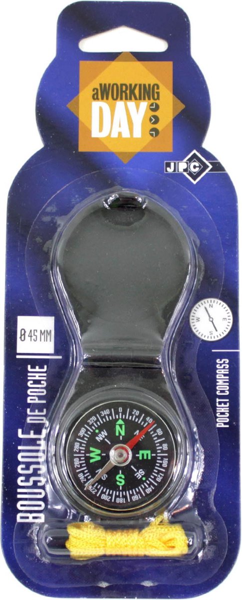 Kompas met draagkoord rond 45 mm.