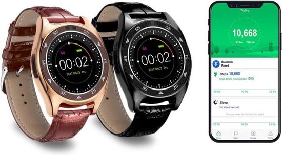 sarcoom Verwarren Nodig uit Aquarius AQ219 Smartwatch met hartslag Monitor, Bloeddruk en zuurstofmeter  | bol.com