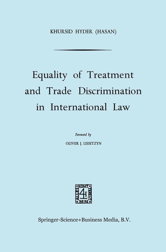 Law and Criminology (R0) - Equality of Treatment and Trade D ... - cover