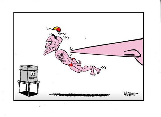 Drawing the Line: A Year in Cartoons - cover