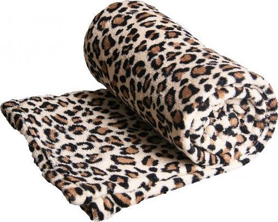 Fleece deken met luipaard print | bol.com