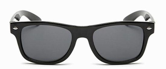 Hidzo Kinder Zonnebril Zwart - UV 400 - Zwarte Glazen - Merkloos