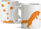 Giggle Beaver Creature Comforts Fox - Beker - Wit/Oranje