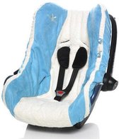 Wallaboo Autostoel zomerhoes - absorberend en sterk katoen - afgewerkt met suède - geschikt voor  alle autostoeltjes groep 0 - Blauw