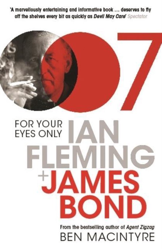 Livre 'For Your Eyes Only' avec un 007 stylisé et l'image d'un homme fumant.