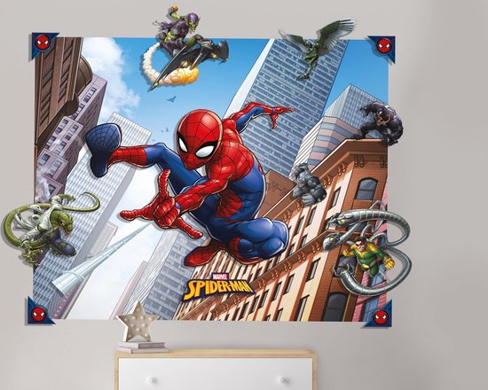 Pop Behang Spiderman - Walltastic - 152 x 121 x cm bol.com