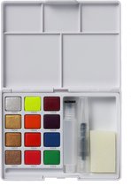 Sakura Koi Water Colors pocketbox - 12 aquarel napjes - metallic kleuren - met met Koi Water Brush