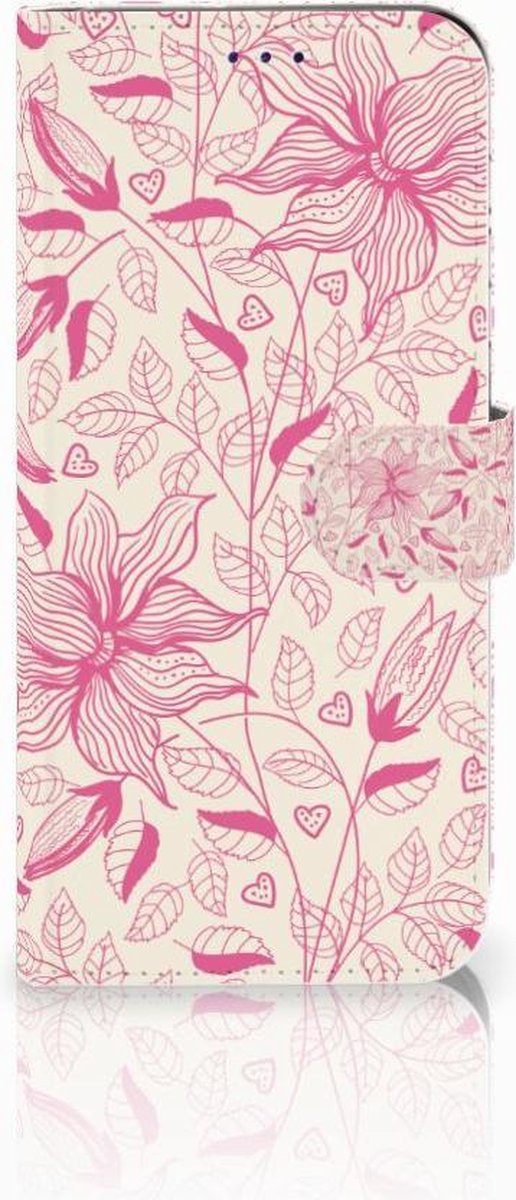 Boekhoesje voor Samsung Galaxy A50 Hoesje Pink Flowers