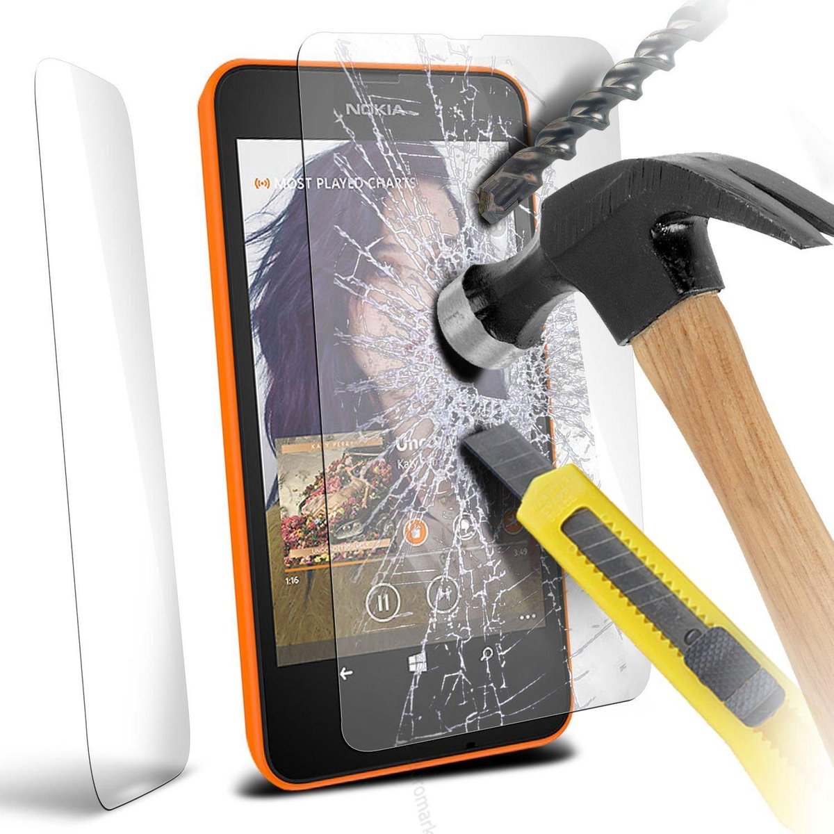 Nokia Lumia 630 635 glazen Screen protector Tempered Glass 2.5D 9H (0.3mm)