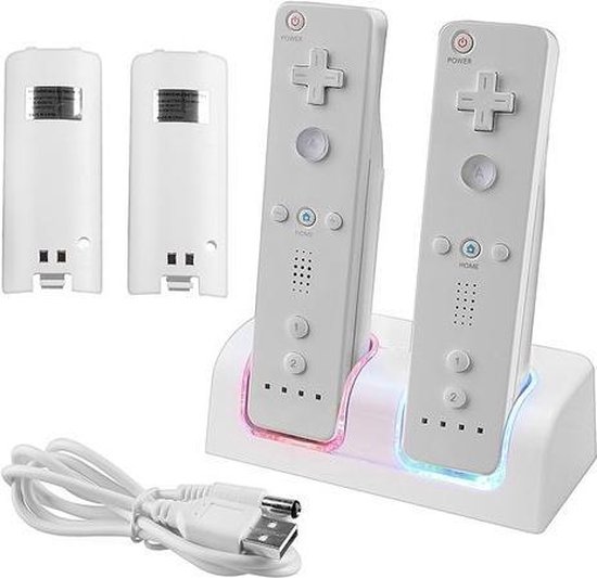 Dock Charger Station Voor De Nintendo Wii Controller Dock - USB Docking Met Batterij Accu Pack - Op Laadstation