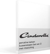 Cinderella - Kussenslopen met rits - Katoen - 40x80 cm - White - 2 stuks