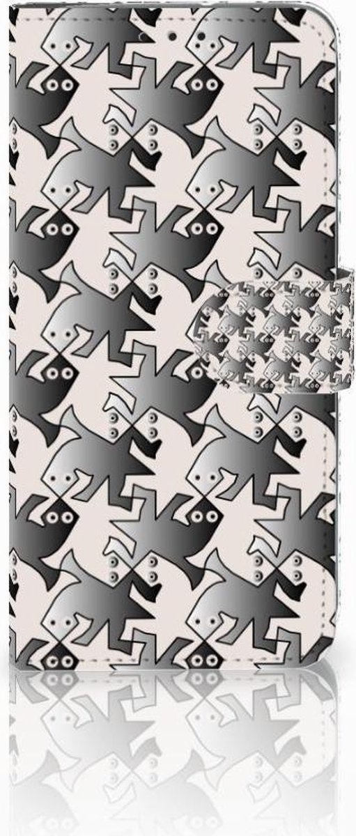 Motorola Moto G7 Power Telefoonhoesje met Pasjes Salamander Grey