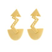 Behave® Dames oorstekers goud-kleur 3cm