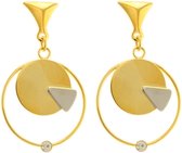 Behave® Dames oorhangers geometrisch goud-kleur 5,5cm