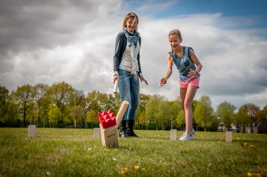 Thumbnail van een extra afbeelding van het spel Bex Sport Original Kubb Rode Koning - Rubberhout