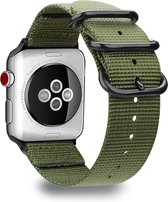 Eyzo Nylon bandje - Apple Watch Series 38 / 40 mm bandje voor de iWatch 1, 2, 3, 4, 5, 6 & SE - Olijf Groen